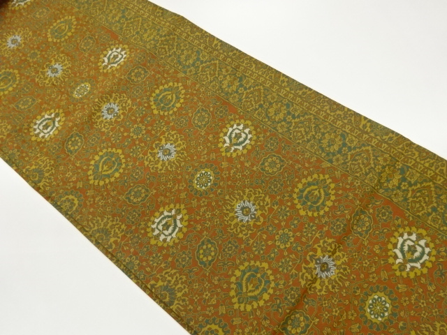 JAPANESE NAGOYA OBI / WOVEN ABSTRACT FLOWER